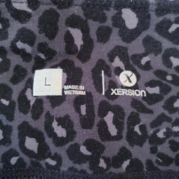 LN Black Leopard Print Mid-rise Leggings SZ L 12-14 by Xersion. - Picture 7 of 9